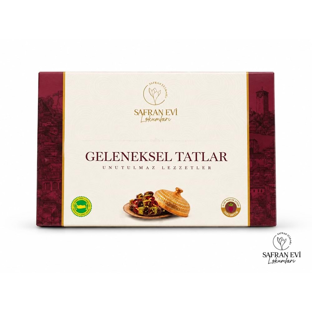 510 GR GELENEKSEL TATLAR SAFRANLI VE ÇİFTE KAVRULMUŞ LOKUM